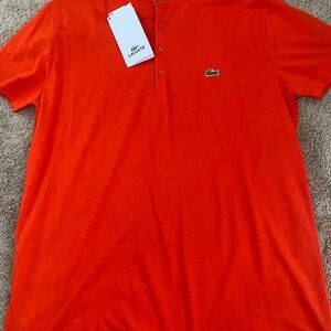 Lacoste Men's Red Henley Shirt